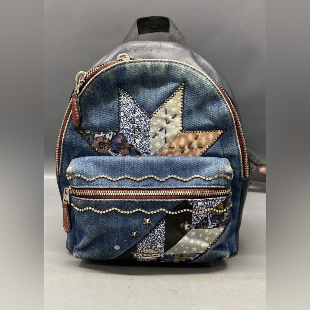 Denim Patchwork Quilt Backpack